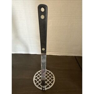 Vintage Flint Arrowhead Potato Masher/Ricer Stainless USA Black Handle  Retro